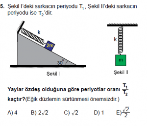 12. Sınıf Fizik Test3 Soru 5