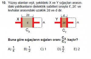 12. Sınıf Fizik Test5 Soru 10