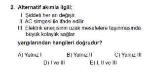 12. Sınıf Fizik Test5 Soru 2