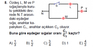 12. Sınıf Fizik Test5 Soru 8