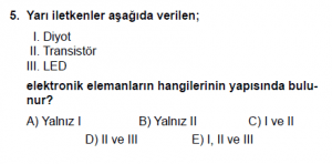 12. Sınıf Fizik Test7 Soru 5