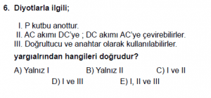 12. Sınıf Fizik Test7 Soru 6