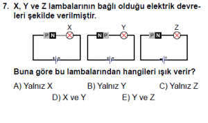 12. Sınıf Fizik Test7 Soru 7