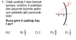 12. Sınıf Fizik Test9 Soru 1