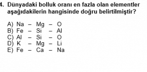 12. Sınıf Kimya Test 1 Soru 4
