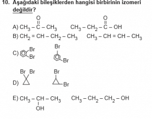 12. Sınıf Kimya Test 10  Soru 10