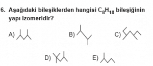 12. Sınıf Kimya Test 10  Soru 6