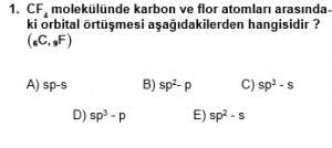 12. Sınıf Kimya Test 7 Soru 1