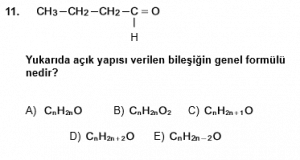 12. Sınıf Kimya Test 9 Soru 11