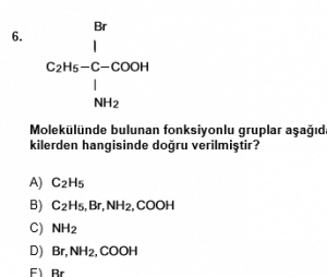 12. Sınıf Kimya Test 9 Soru 6