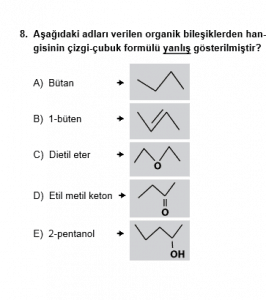 12. Sınıf Kimya Test 9 Soru 8