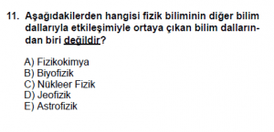 9. Sınıf Fizik Kazanım Test 1 Soru 11