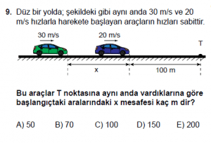 9. Sınıf Fizik Test 10 Soru 9