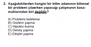 9. Sınıf Fizik Test 2 Soru 2
