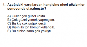 9. Sınıf Fizik Test 2 Soru 4