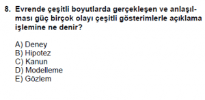9. Sınıf Fizik Test 2 Soru 8
