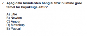 9. Sınıf Fizik Test 3 Soru 7