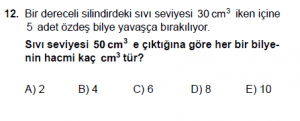 9. Sınıf Fizik Test 6 Soru 12