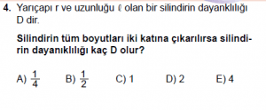 9. Sınıf Fizik Test 7 Soru 4
