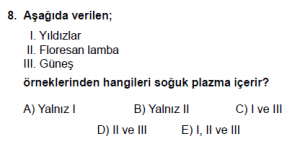 9. Sınıf Fizik Test 8 Soru 8