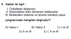 9. Sınıf Fizik Test 8 Soru 9