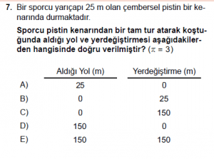 9. Sınıf Fizik Test 9 Soru 7