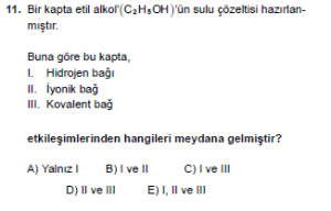 9. Sınıf Kimya Test 11 Soru 11