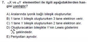 9. Sınıf Kimya Test 12 Soru 7