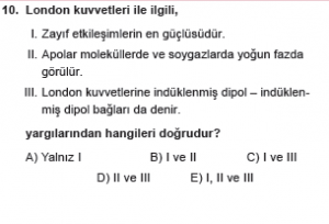 9. Sınıf Kimya Test 14 Soru 10