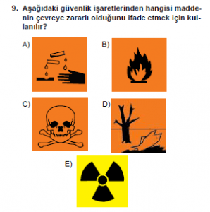9. Sınıf Kimya Test 3 Soru 9