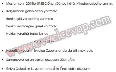 Anadolu’da Konukseverlik Gelenekseldir 8. Etkinlik Cevabı