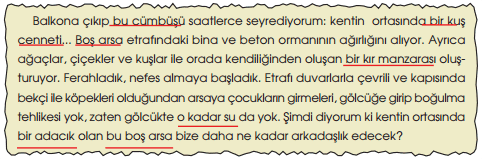 Boş arsa 12. Etkinlik Cevabı