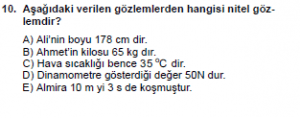 Mezun Fizik A Test 1 Soru 10