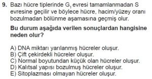 10. Sınıf Biyoloji Test 1 Soru-9