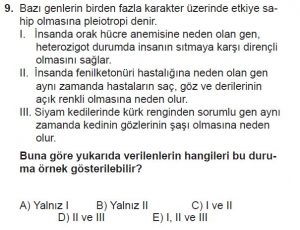 10. Sınıf Biyoloji Test 12 Soru-9
