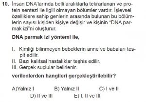 10. Sınıf Biyoloji Test 17 Soru-10