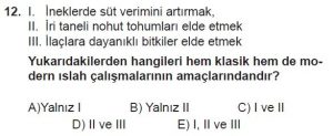 10. Sınıf Biyoloji Test 17 Soru-12