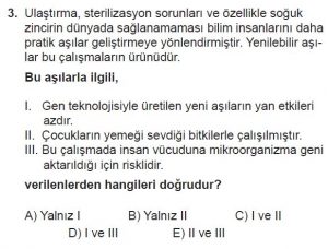 10. Sınıf Biyoloji Test 17 Soru-3