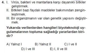 10. Sınıf Biyoloji Test 18 Soru-4