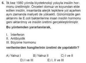 10. Sınıf Biyoloji Test 18 Soru-6