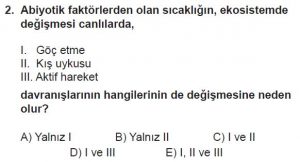 10. Sınıf Biyoloji Test 19 Soru-2