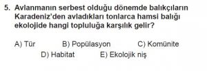 10. Sınıf Biyoloji Test 19 Soru-5