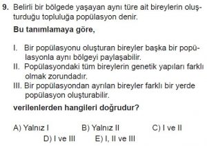 10. Sınıf Biyoloji Test 19 Soru-9