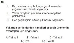 10. Sınıf Biyoloji Test 2 Soru-10