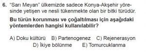 10. Sınıf Biyoloji Test 3 Soru-6