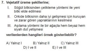 10. Sınıf Biyoloji Test 3 Soru-7