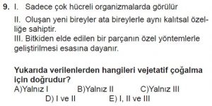10. Sınıf Biyoloji Test 3 Soru-9