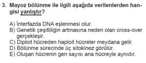 10. Sınıf Biyoloji Test 4 Soru-3