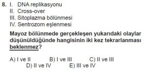 10. Sınıf Biyoloji Test 4 Soru-8