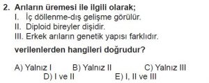 10. Sınıf Biyoloji Test 5 Soru-2